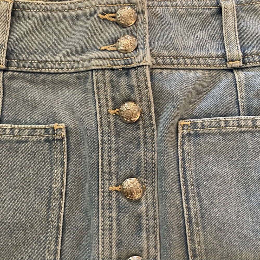 Veronica Beard Revolve Moxie Mini Skirt in Silverwood Blue Size 10 EUC - Picture 6 of 14